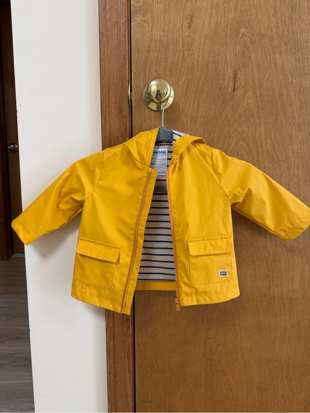 Mayoral Yellow Hooded Raincoat